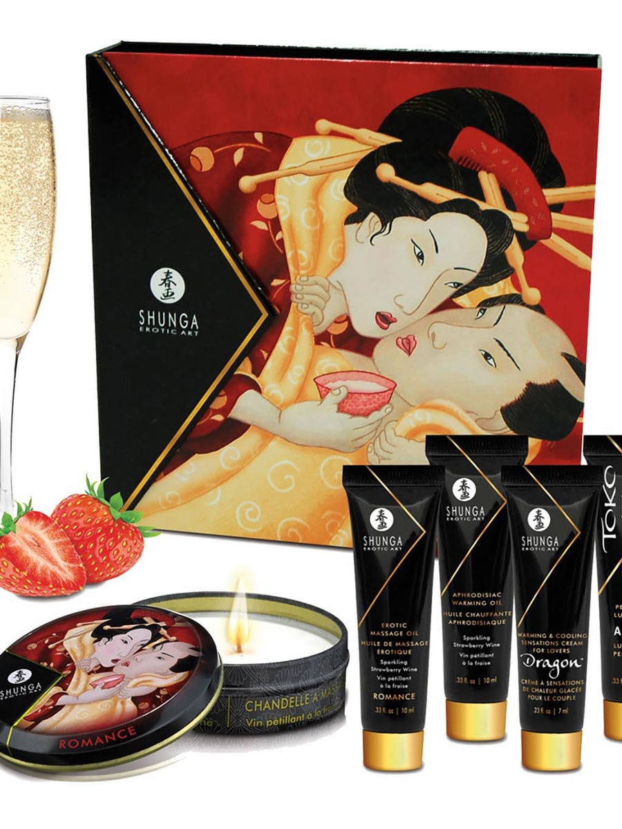 Shunga Geisha's Secret Collection Sparkling Strawberry Wine — Intimacy Enhancers