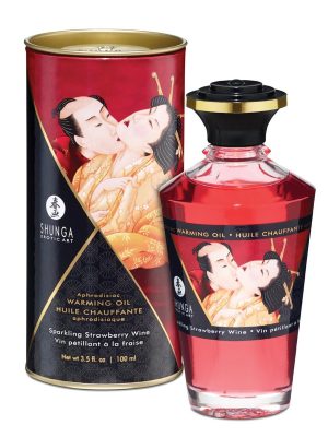Shunga Intimate Kisses Oil 100ml – Strawberry — Massage Oils