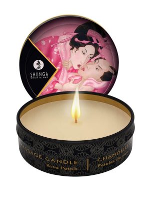 Shunga Massage Candle 6 x 30ml – Rose — Candles & Sensory