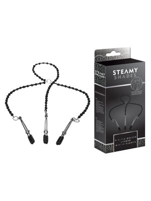 Steamy Shades Y-Style Beaded Nipple Clamp — Fetish & Kink